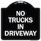 Signmission Driveway No Trucks in Driveway Heavy-Gauge Aluminum Architectural Sign, 18" x 18", BW-1818-24124 A-DES-BW-1818-24124 - alternate 1